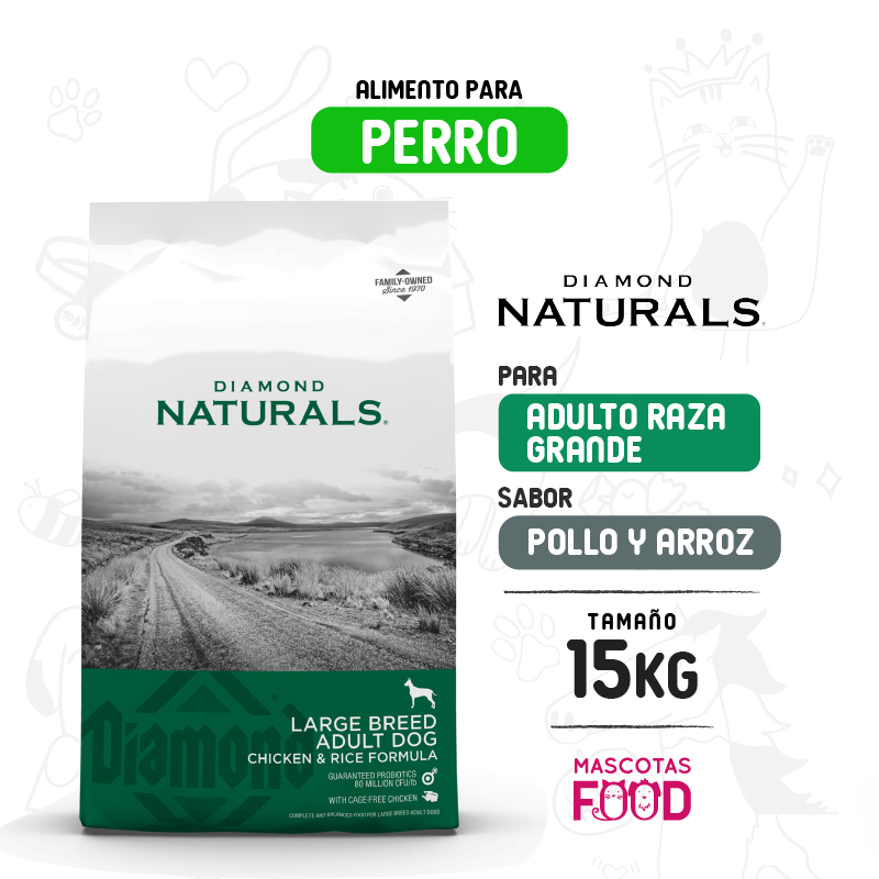 Diamond Naturals para Perro adulto raza grande 15 KG 1 Diamond Naturals para Perro adulto raza grande 15 KG