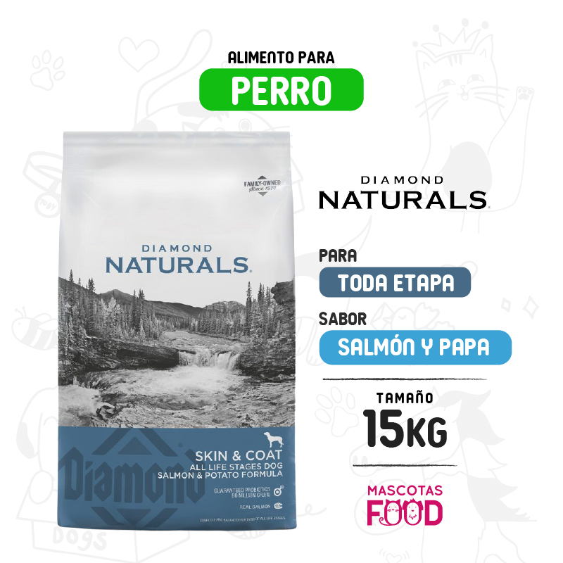 Diamond Naturals Hipoalergénico para Perro Skin and Coat 15 KG