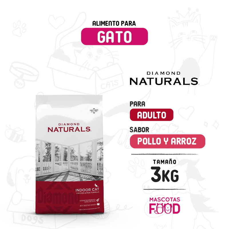 Diamond Naturals para Gatos Activos de interior 3 KG