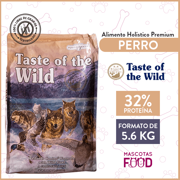 Alimento Perro Adulto Taste of the Wild Wetlands Canine Sabor Pato 5,6 KG