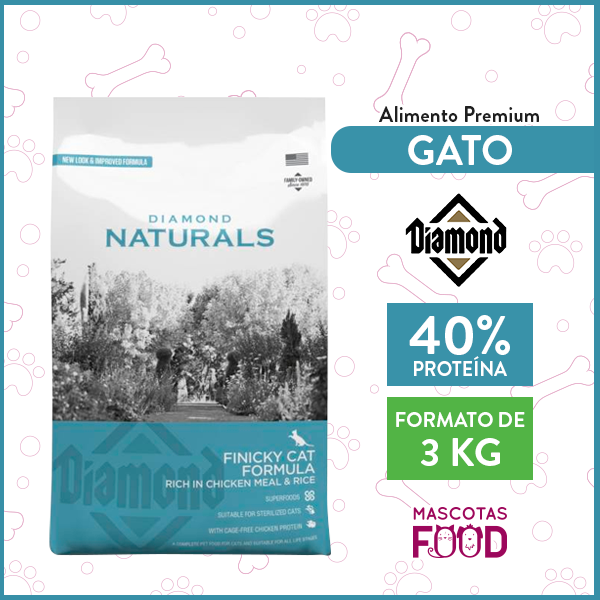 Alimento Gatos Exigentes Diamond Naturals Finicky 3 KG