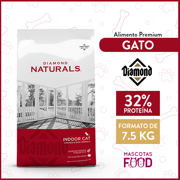 Alimento Gatos Activos de Interior Diamond Naturals 7,5 KG