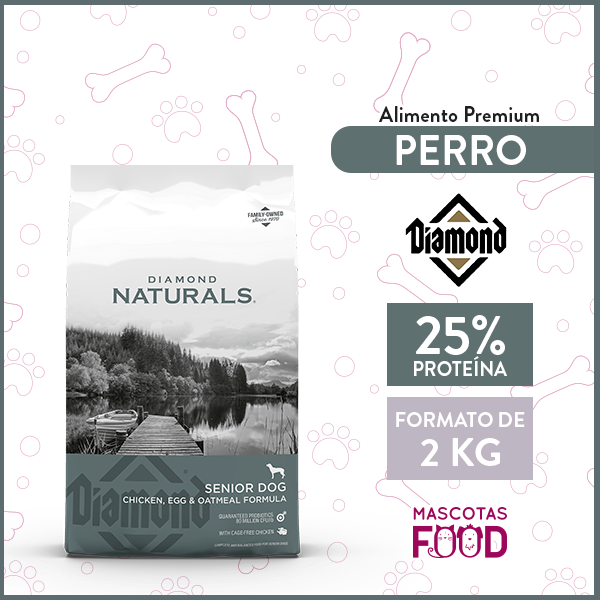 Alimento Perro Senior Todas las razas Diamond Naturals 2 KG
