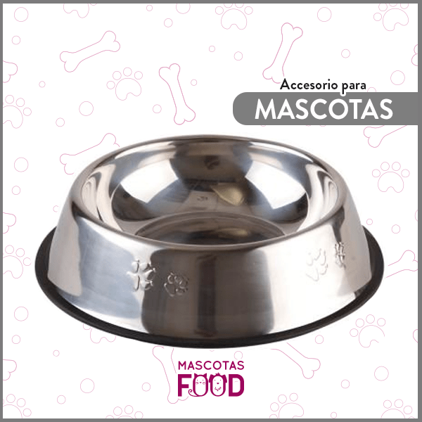 Plato Acero Inoxidable para mascotas Tamaño Grande
