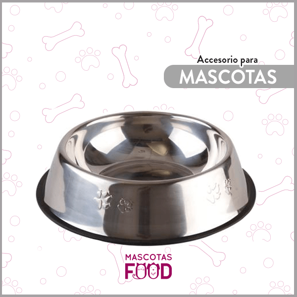 Plato Acero Inoxidable diseño para mascotas diámetro 16 cm