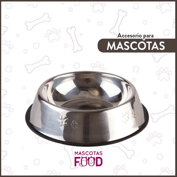 Plato Acero Inoxidable para mascotas diámetro 16 cm