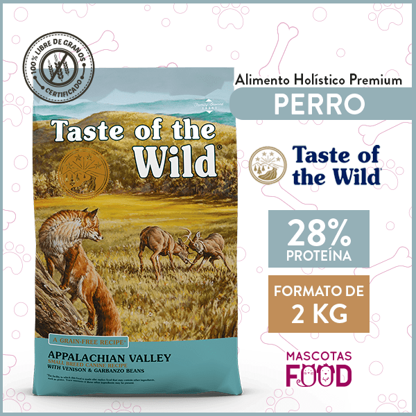 Alimento Perro Adulto Raza Pequeña Taste of the Wild Appalachian Valley Sabor Venado 2 KG