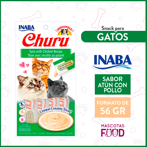 Churu para Gatos sabor Atún con Pollo 4 Tubitos
