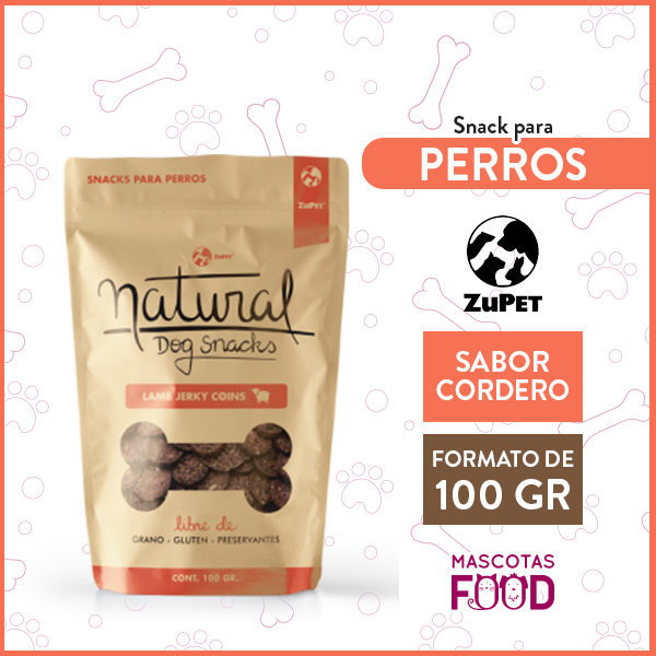 Snack para perro Natural Lamb en forma de moneda 100 gr Zupet