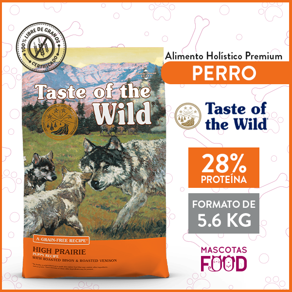 Alimento Cachorro Taste of the Wild High Prairie Sabor Venado y Bisonte 5.6 KG