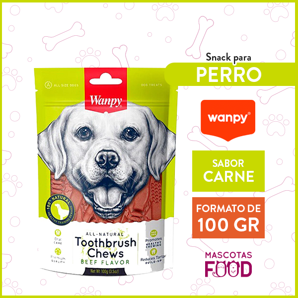 Snack para perros Wanpy Toothbrush Chews 100GR.