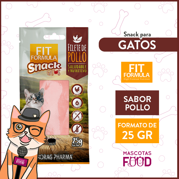 Snack Fit Formula para Gatos Filete de Pollo 25 grs