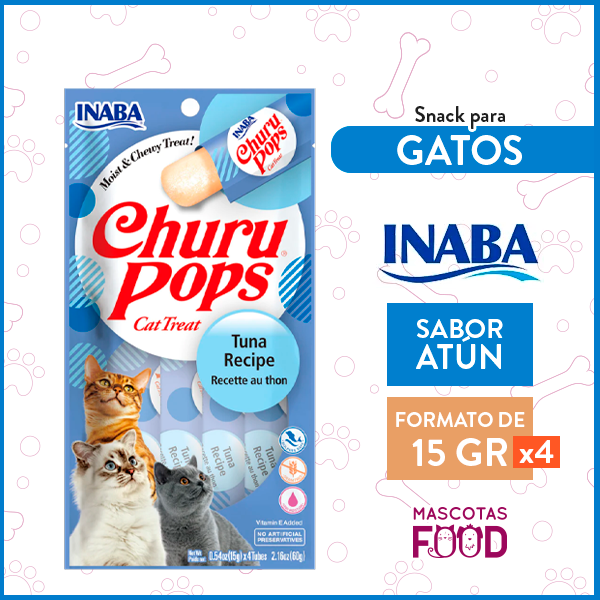 Churu Pops para Gatos sabor Atún 4 Tubitos