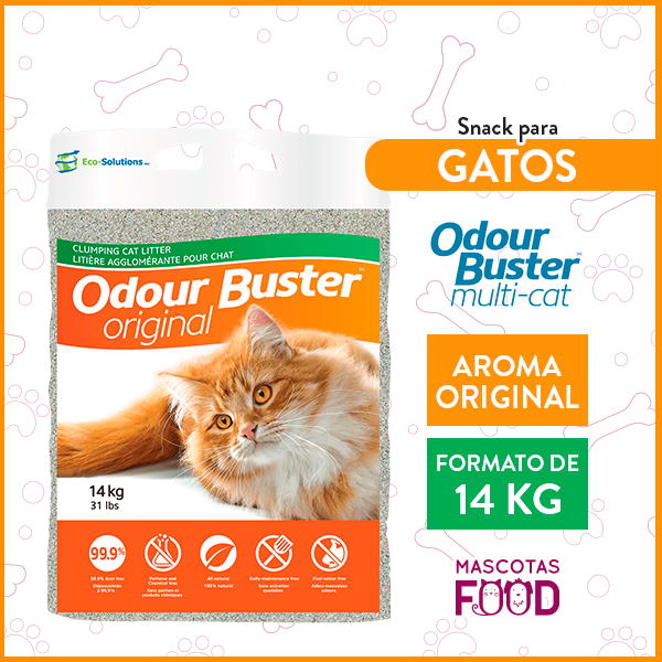 Arena Sanitaria para Gatos Odour Buster Original 14 KG