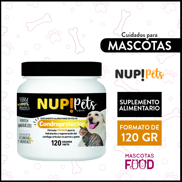 Suplemento Alimenticio Condroprotector para Perros y Gatos Nup Pets 120 GR