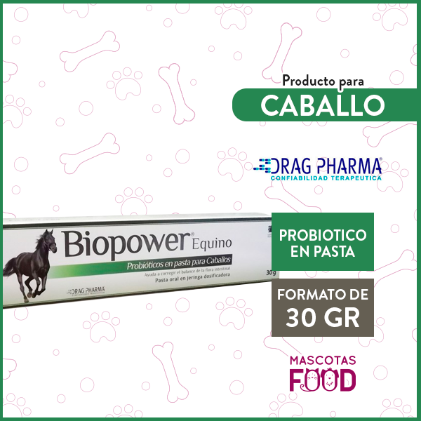Pasta Oral Biopower para Caballos Drag Pharma 30 GR