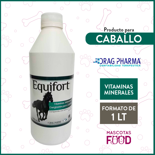 Suplemento nutricional multivitamínicos y mineral para Caballos Drag Pharma 1 LT