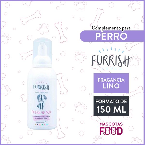 Shampoo en seco para perros Furrish Fragancia Lino "Fresh 'n Pup" 150ML