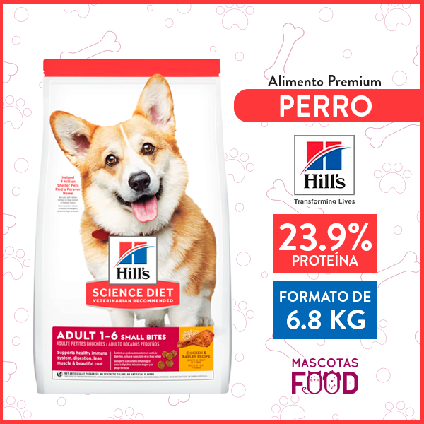Alimento Perro Adulto 1-6 años Raza Pequeña HILLS 6.8 KG