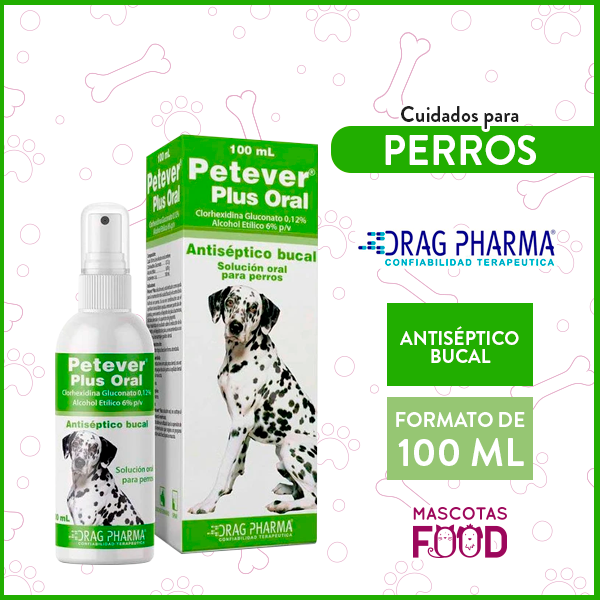 Antiséptico bucal para perros Petever Plus Oral Drag Pharma 100 ML