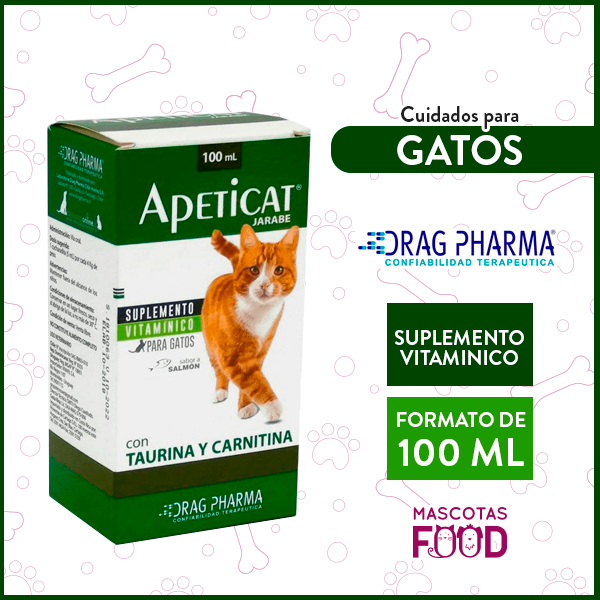 Suplemento Multivitamínico Apetipet para Gatos Drag Pharma 100 ML
