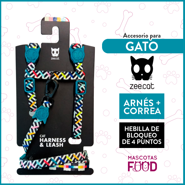 Set Arnés para Gato Zeecat Harness + Leash Set Modelo Fritz