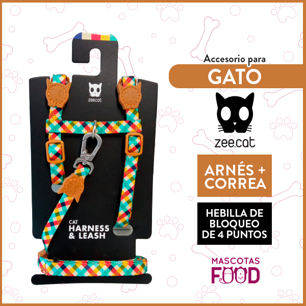 Set Arnés para Gato Zeecat Harness + Leash Set Modelo Phantom
