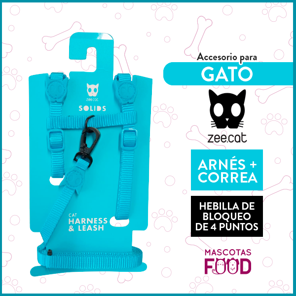 Set Arnés para Gato Zeecat Harness + Leash Set Modelo Ultimate Blue
