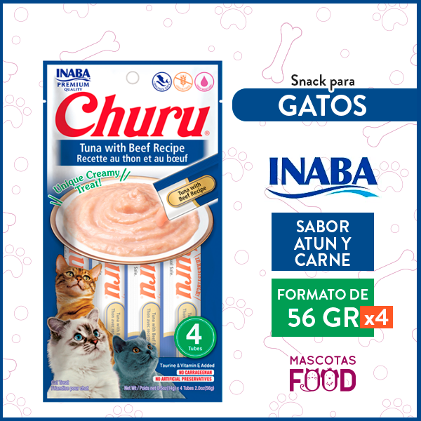 Churu para Gatos sabor Atún y Carne 4 Tubitos