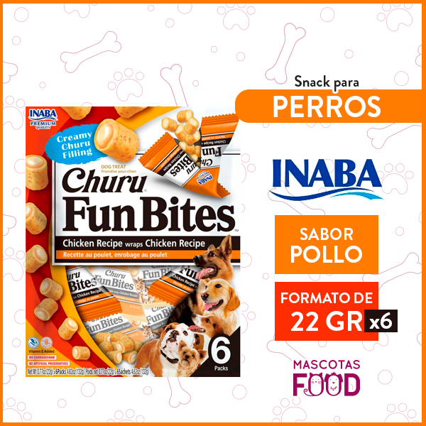 Churu Fun Bites para Perros sabor Pollo 6 Unidades