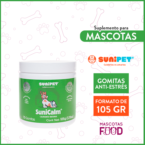 Suplemento alimenticio Anti Estrés para perros y gatos SuniCalm®