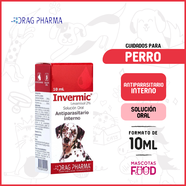 Antiparasitario para Perros Drag pharma Invermic 10 ML
