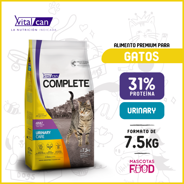 Vitalcan para Gato adulto Cuidados Urinarios 7.5 KG