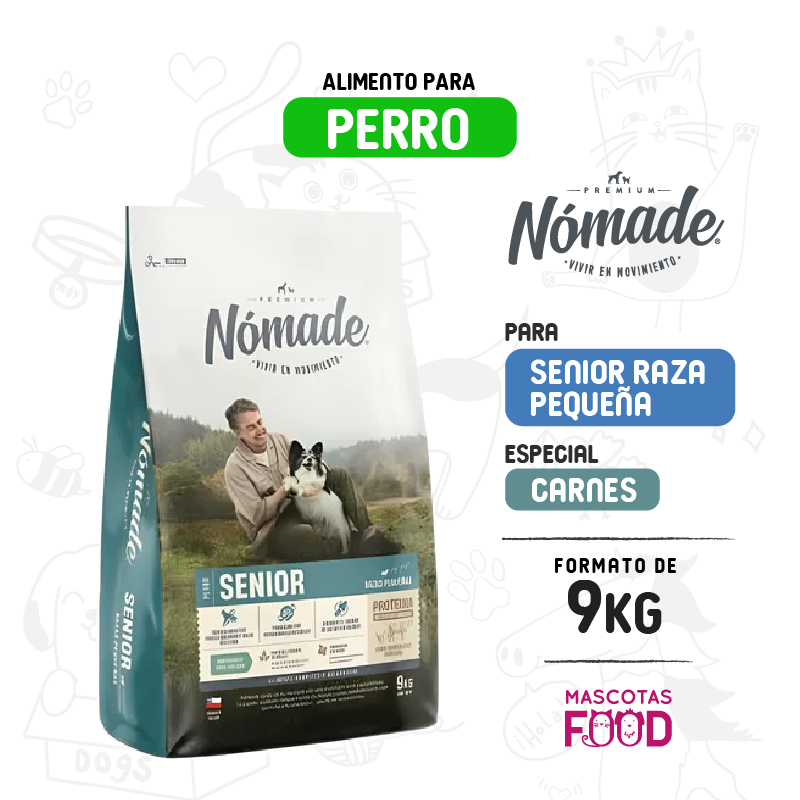 Nomade Perro Senior raza pequeña 9 KG